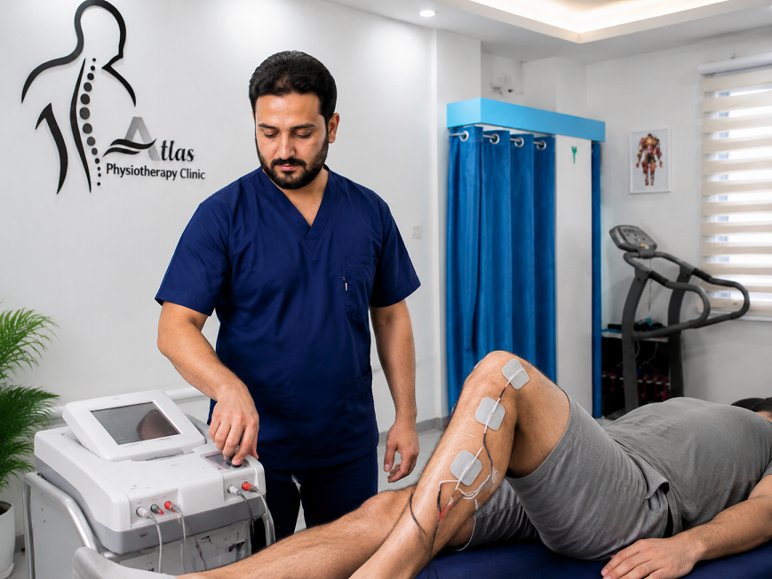 فیزیوتراپی زانو در کلینیک فیزیوتراپی اطلس